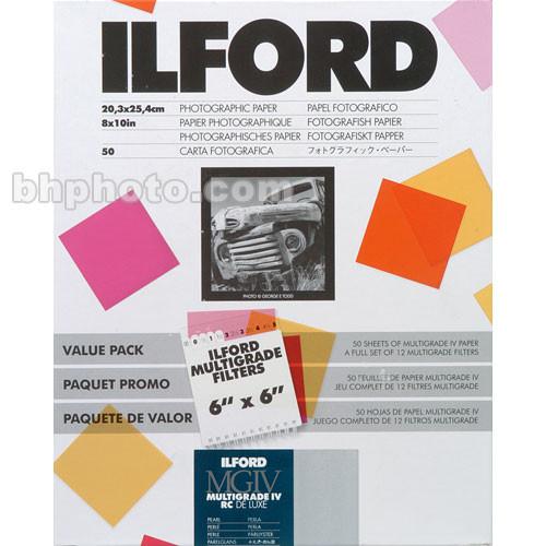 Ilford Multigrade 4 RC DLX 6" Value Pack 8x10" 50 Sheets Pearl