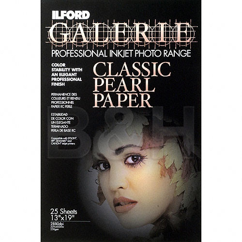 Ilford Galerie Classic Pearl Inkjet Photo Paper (13x19", Super-B, 25 Sheets)