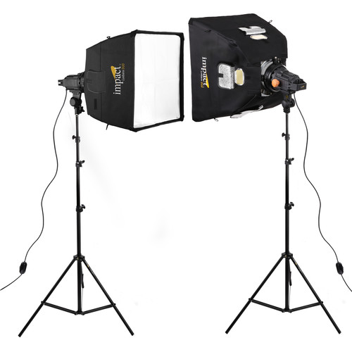 Impact Qualite 300 Focusing Flood 2 Light Soft Kit (120VAC)