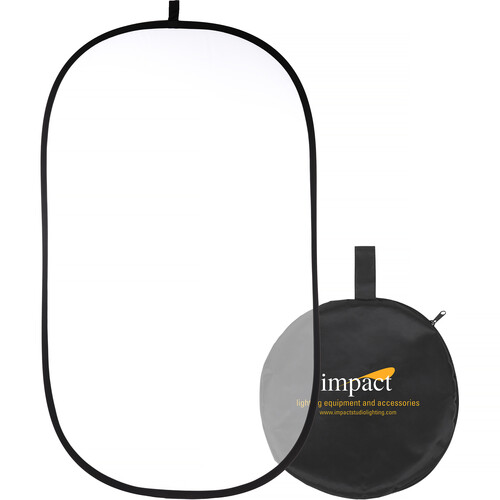 Impact Collapsible Oval Reflector Disc - White Translucent - 41x74"