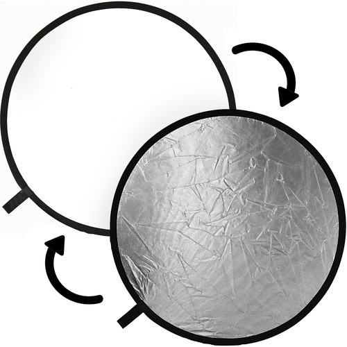 Impact Collapsible Circular Reflector Disc - Silver/White - 12"