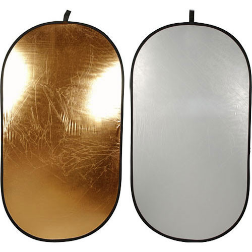 Impact Collapsible Oval Reflector Disc - Gold/Silver - 41x74"