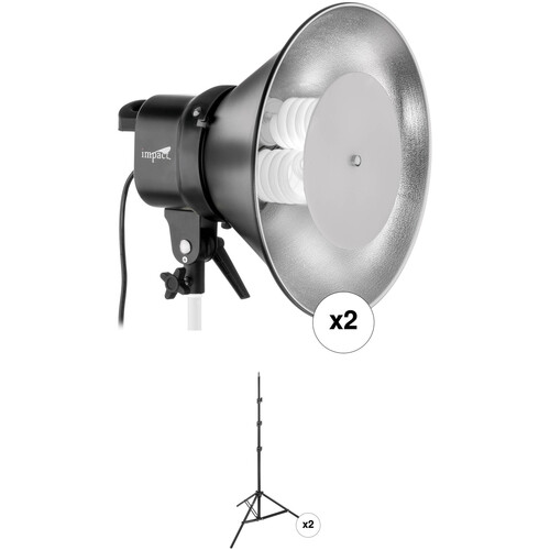 Impact VA902 Fluorescent Cool Light Two Fixture Kit (120 VAC)