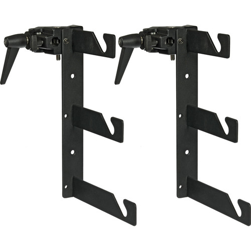 Impact Triple Background Hooks with Super Clamps (Pair, Black)