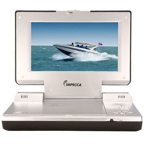 Impecca DVP 720 7" Widescreen Portable DVD Player Silver / Black