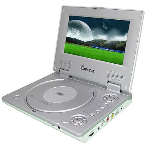 Impecca DVP-730PW  7" Portable DVD Player (White)
