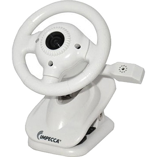 Impecca WC100 Steering Wheel Webcam with Built-In Mic (White)