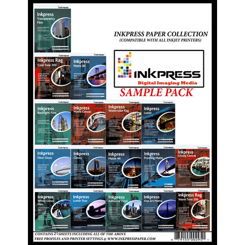 Inkpress Media Sampler Pack - 8.5x11" - 18 Sheets