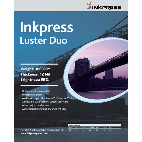 Inkpress Media Photo Chrome RC Luster Duo Paper (8.5 x 11", 300 Sheets)