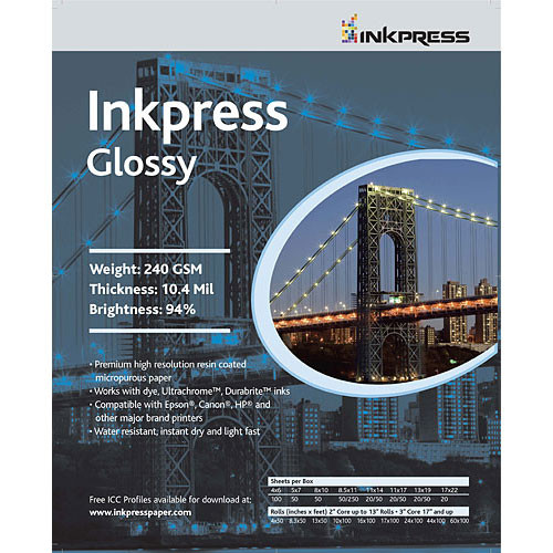 Inkpress Media Glossy Paper (60" x 100' Roll)