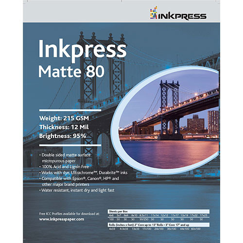 Inkpress Media Duo Matte 80 Paper (36" x 100' Roll)