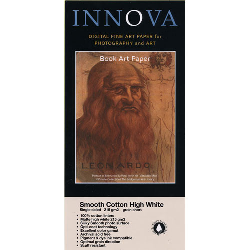 Innova Smooth Cotton High White Paper (8.5 x 11", 25 Sheets)