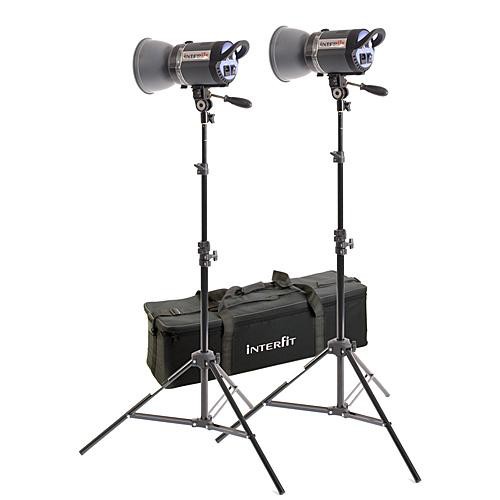 Interfit Stellar Tungsten 750 2-Light Spill-Kill Reflector Kit