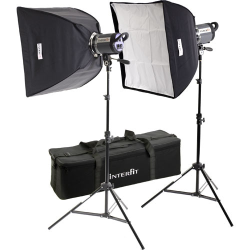 Interfit Stellar Tungsten Two-Light Twin Softbox Kit
