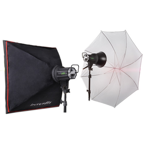 Interfit EX150 MKIII 2 Monolight Umbrella/Softbox Kit (120 VAC)