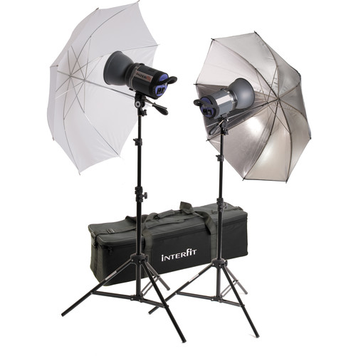 Interfit Stellar X 1000 Flash Two Monolight Umbrella Kit (120VAC)