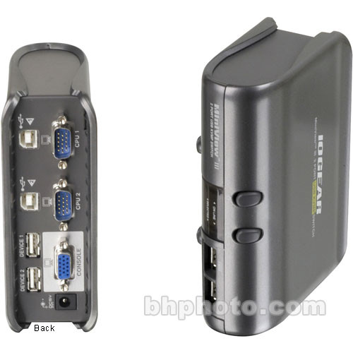 IOGEAR MiniView III USB KVM and Peripherals Switch Kit with Cables - 2-Port