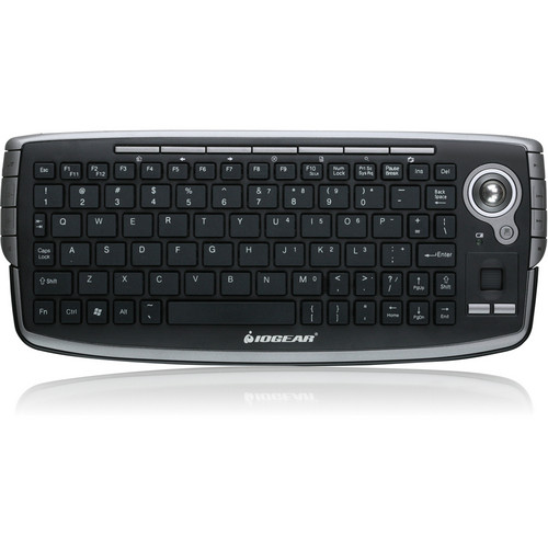 IOGEAR 2.4GHz Wireless Compact Keyboard with Optical Trackball and Scroll Wheel