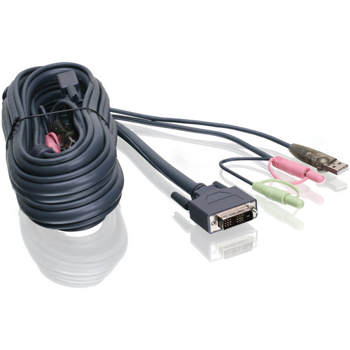 IOGEAR 16' (4.8 m) DVI-D Single Link USB KVM Cable