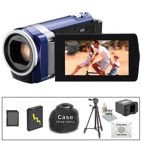 JVC GZ-HM450 HD Everio Camcorder with Deluxe Accessory Kit (Blue)