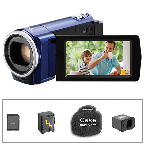 JVC GZ-HM50 HD Everio Camcorder with Basic Accessory Kit (Blue)