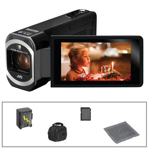 JVC GZ-VX700 Full HD Everio WiFi Camcorder (Black) with Basic
