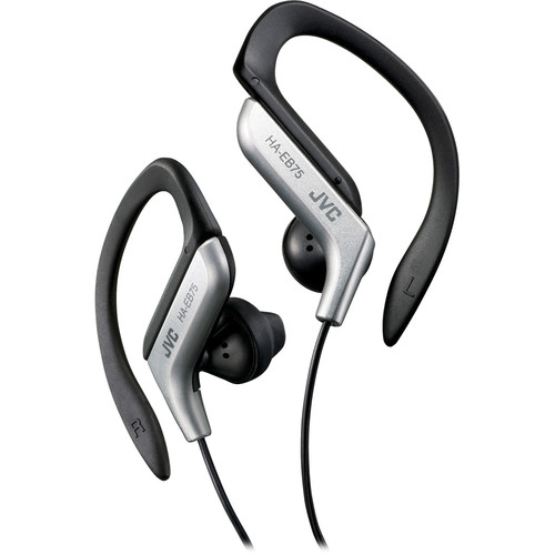 JVC HA-EB75 Adjustable Sport Earclip Headphones (Silver)