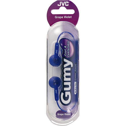JVC HA-F130 - Gumy Stereo Earbud Headphones (Grape Violet)