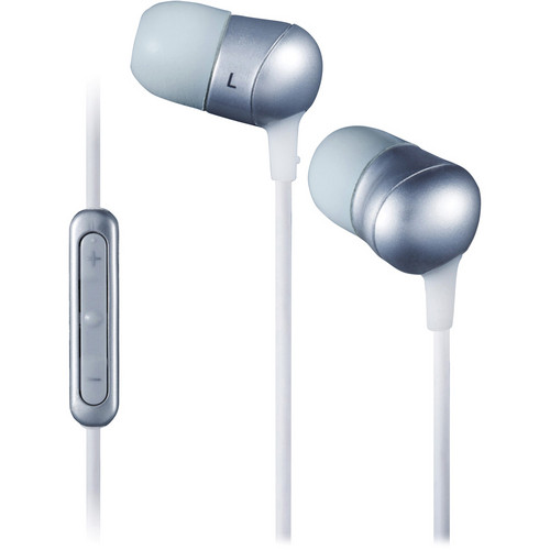 JVC HA-FR50 Marshmallow In-Ear Stereo Headphones with Mic (Silver)