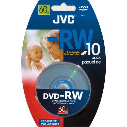 JVC VDW28N10SP 8.0cm Mini DVD-RW Disc (Spindle Pack of 10)