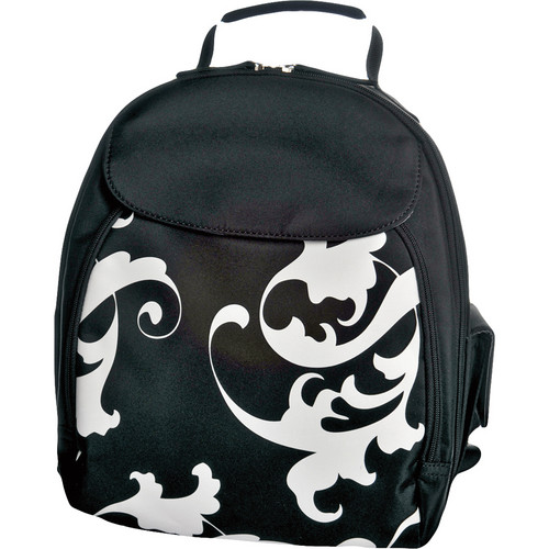 Jill-E Designs Baroque Backpack (Black with White Baroque)