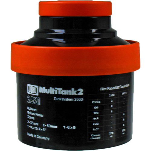 Jobo 2-Reel Tank with Magnet for 35mm, 120/220 & 4x5" Film