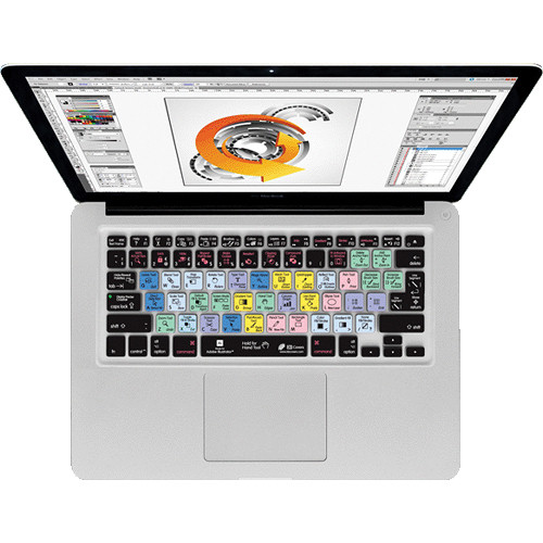 KB Covers Illustrator Keyboard Cover for MacBook, MacBook Air & MacBook Pro (Unibody, Black Keys)