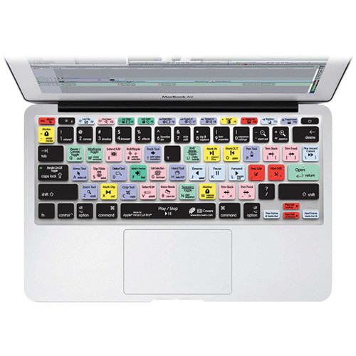 KB Covers Final Cut Pro and Express Keyboard Cover for 11" MacBook Air (Unibody, Black Keys)