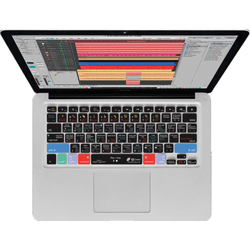 KB Covers Logic Pro/Express Keyboard Cover for MacBook, MacBook Air & MacBook Pro (Unibody, Black Keys)