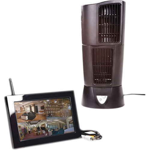 KJB Security Products C1565 Zone Shield Wireless Oscillating Fan with QUAD LCD Receiver
