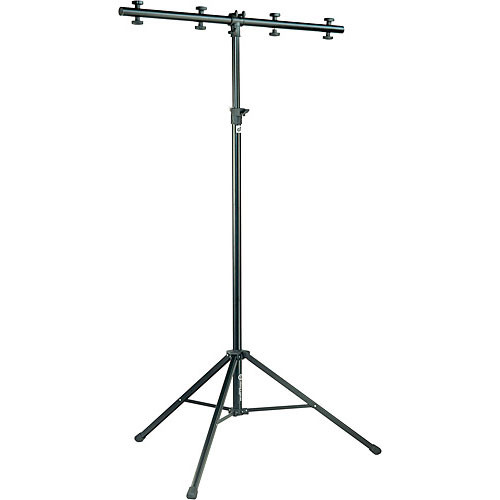 K&M 24635 Light Stand with Crossbar, Black - 9.6' (3m)