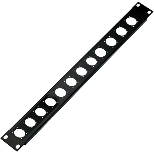 K&M 28312 Panel with 12 XLR Connector Cutouts