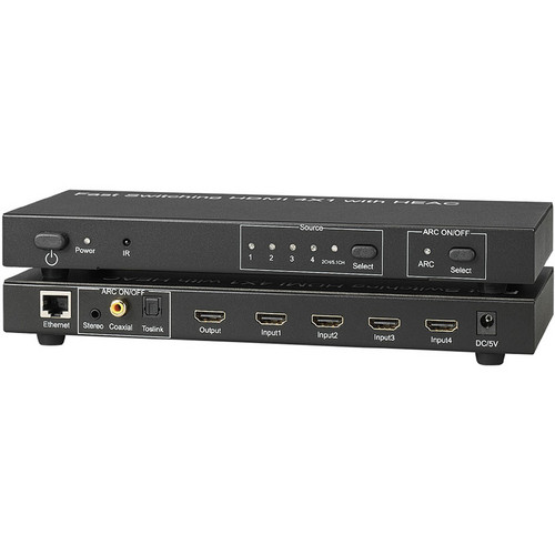 KanexPro 4-Port High Speed HDMI Switcher with Ethernet & Audio Return Channel
