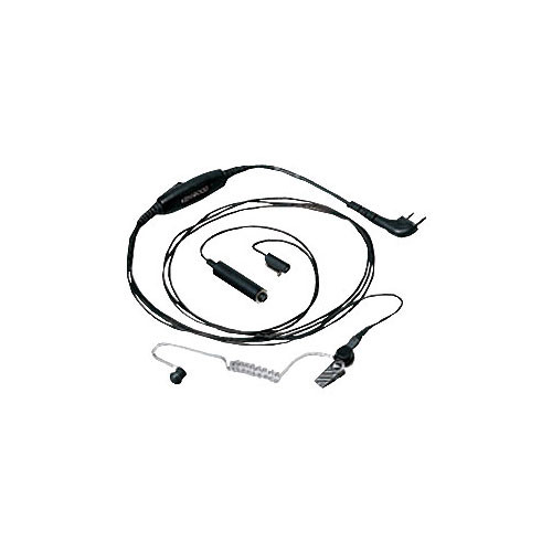 Kenwood Three-Wire Lapel Microphone & Earphone with PTT - (Black)