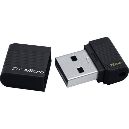 Kingston 16GB DataTraveler Micro USB Flash Drive (Black)