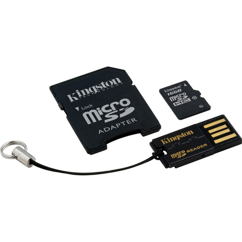 Kingston 16GB microSDHC Memory Card Gen 2 Class 10 Mobility Kit