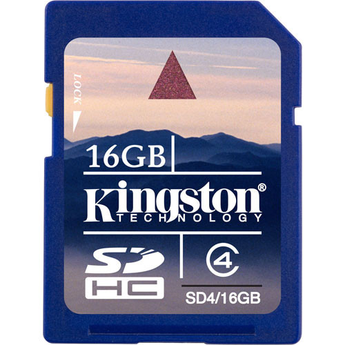 Kingston 16GB SDHC Memory Card Class 4