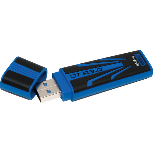 Kingston 64GB DataTraveler R3.0 USB Flash Drive DTR30/64GB B&H