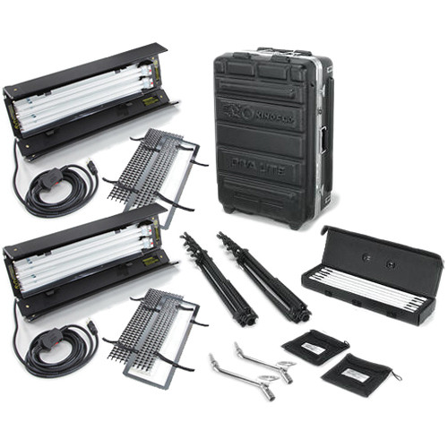 Kino Flo Dual Diva-Lite 201 Fixtures with Flight Case Kit (120VAC)