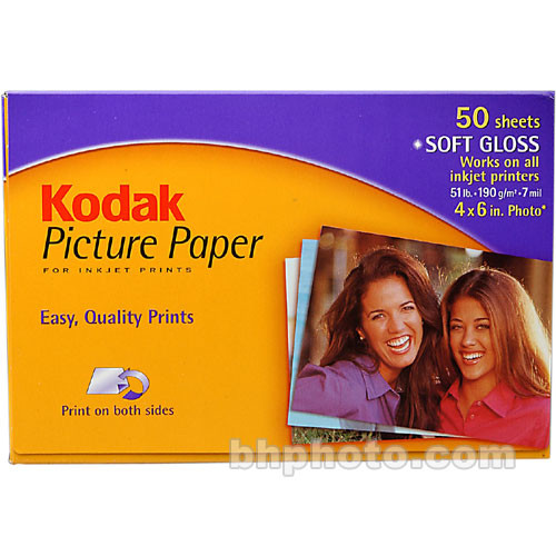 Kodak Picture Paper (2-sided, Soft Gloss)- 4x6" - 50 Sheets