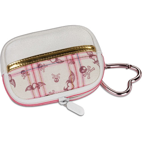 Kodak Youth Pastel Camera Case (White with Hearts and Skull Pattern)
