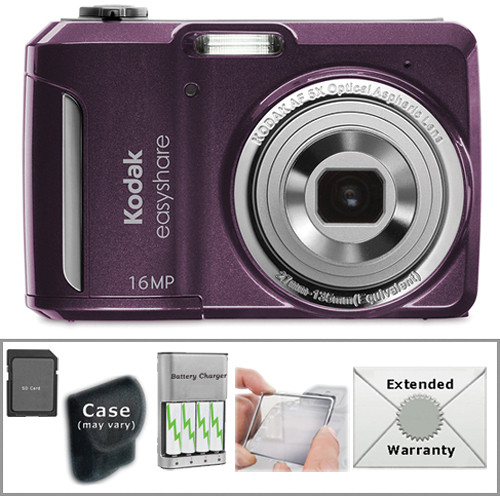Kodak C1550 EASYSHARE Digital Camera with Deluxe Accessory Kit (Purple)