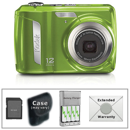 Kodak EasyShare C143 Digital Camera with Deluxe Accessory Kit (Green)
