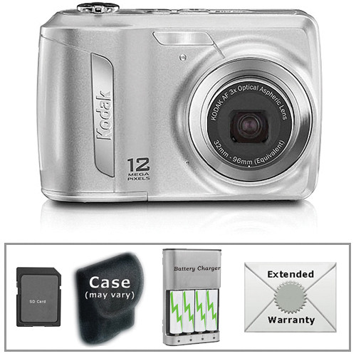Kodak EasyShare C143 Digital Camera with Deluxe Accessory Kit (Silver)